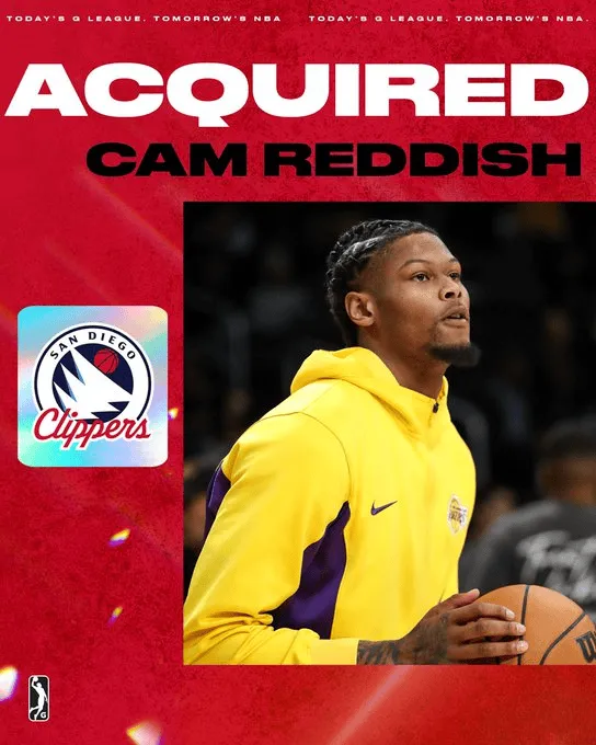 333体育|电竞-官方网站-欢迎来到发展联盟！发展联盟官方欢迎雷迪什加盟圣迭戈快船